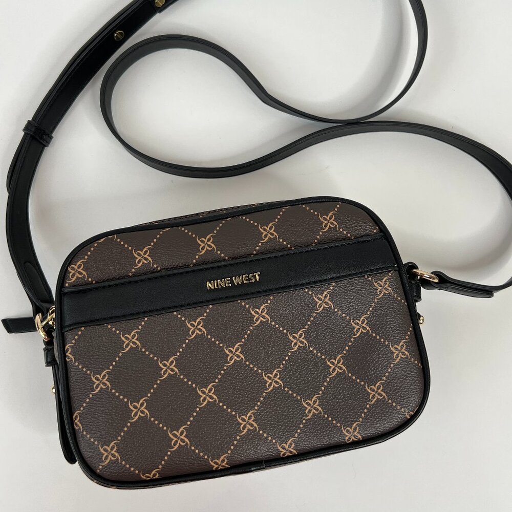 Nine West Irina Camera Bag, Brown/Black